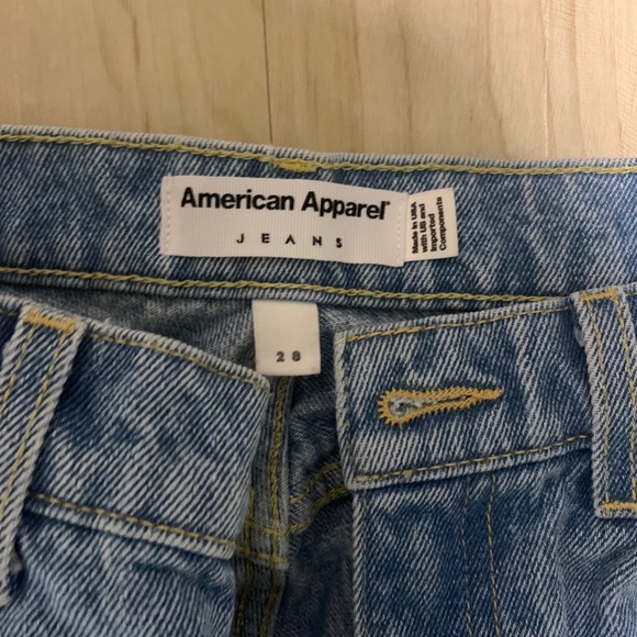 American Apparel Light Denim High Waisted Jeans - Picture 3 of 3